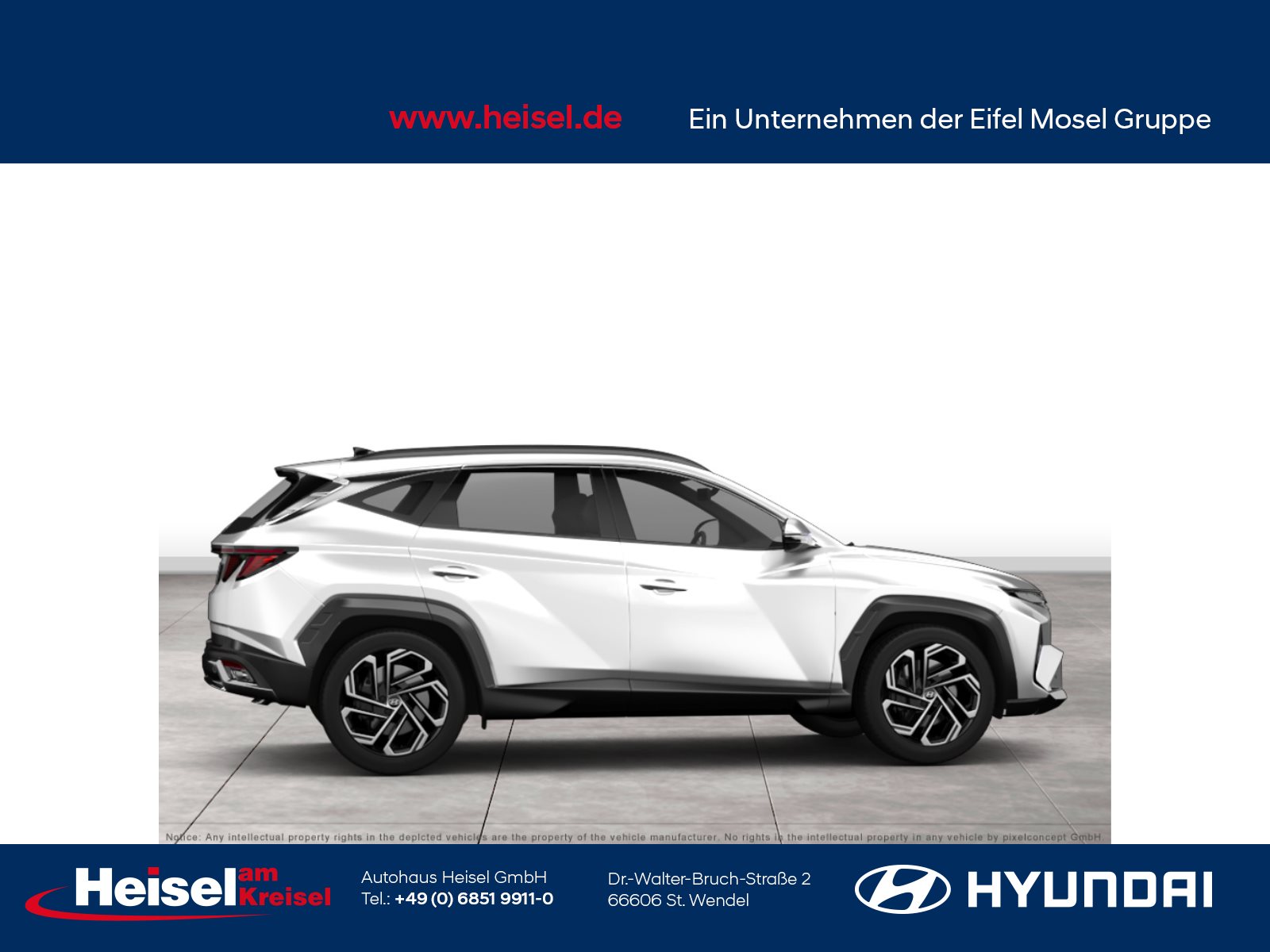 Foto 1 - Hyundai TUCSON Plug-in-Hybrid Select Plug-In - Standort St. Wendel, Serenity White / MIC