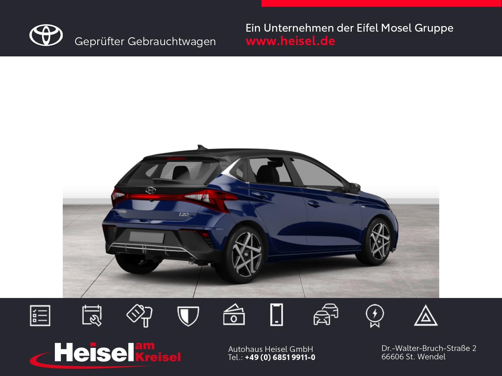 Foto 1 - i20 Prime -Standort St. Wendel, Vibrant Blue / MIC